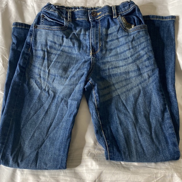Place Boys size 12 stretch blue jeans - Picture 3 of 4